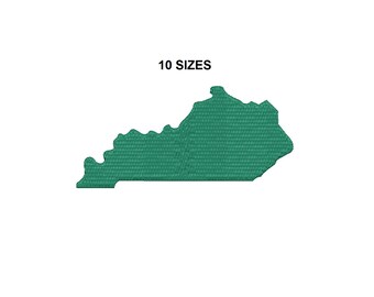 Kentucky staat borduurwerk ontwerp. Kentucky gevulde steek. VSStaat. KentuckyOntwerp. MiniKentucky. Kentucky silhouetsteek.