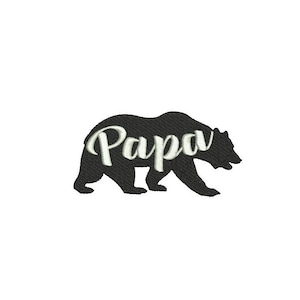 Disegno di ricamo di papà orso. Disegno di ricamo sagoma orso. BearDesign. MiniOrso. Ricami di animali. Disegno ricamo animale della foresta
