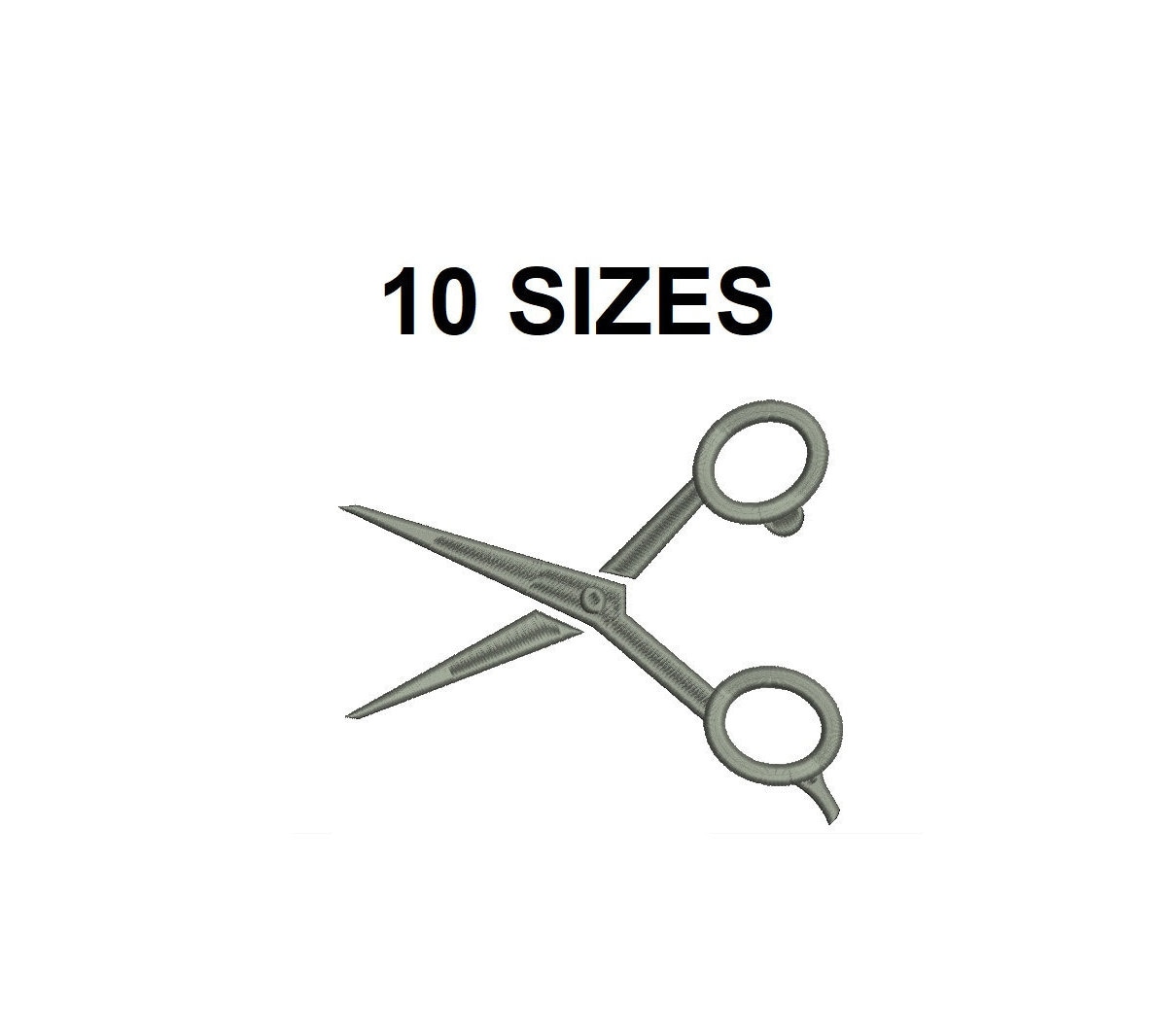 Scissors Embroidery Design. Scissors Filled Stitch. Scissors Etsy