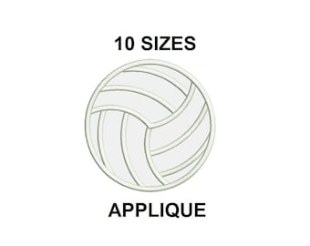 Volleyball Applique design. Volleyball fill stitch. Mini volleyball. Sport embroidery design. Volleyball design. Volleyball embroidery design.