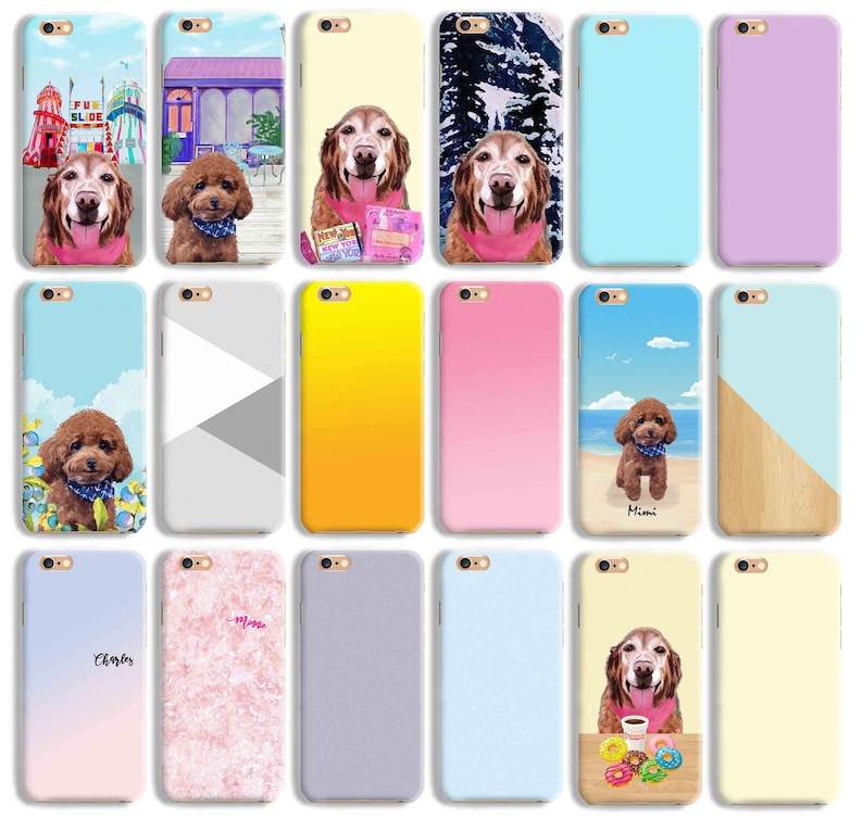 Custom Made personalized gift Portrait Pet Illustration Rabbit Bunny Hare phone case iPhone 11 Pro XS XR 8 7 Plus Galaxy S10 S9 S8 Note 8 9