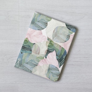 Pastel watercolor leaves iPad case cover Apple Pencil Flip case for iPad 10.2 10.9" 11 inch iPad Air 6 5  iPad mini 6 5 iPad Pro 12.9 2022