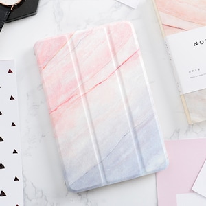 Roze paars pastel marmer iPad case cover Apple etui voor iPad 10,2 10,9" 11 inch iPad Air 6 5 iPad mini 6 5 iPad Pro 12,9 2024 2022