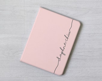 Personalisierte Name Baby rosa iPad Hülle Apple Pencil Hülle für iPad 10.2 10.9" 11 Zoll iPad Air 3 4 iPad mini 6 5 iPad Pro 12.9 2022 2021
