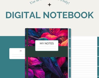 Hyperlinked Digital Notebook, GoodNotes Penly Compatible (Digital Download)
