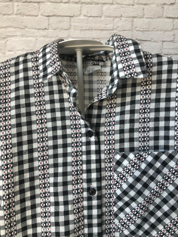 girls gingham blouse, vintage button shirt, size … - image 7