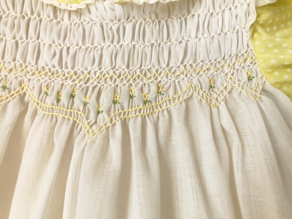 Polly Flinders dress, Vintage smocked, newborn ba… - image 10