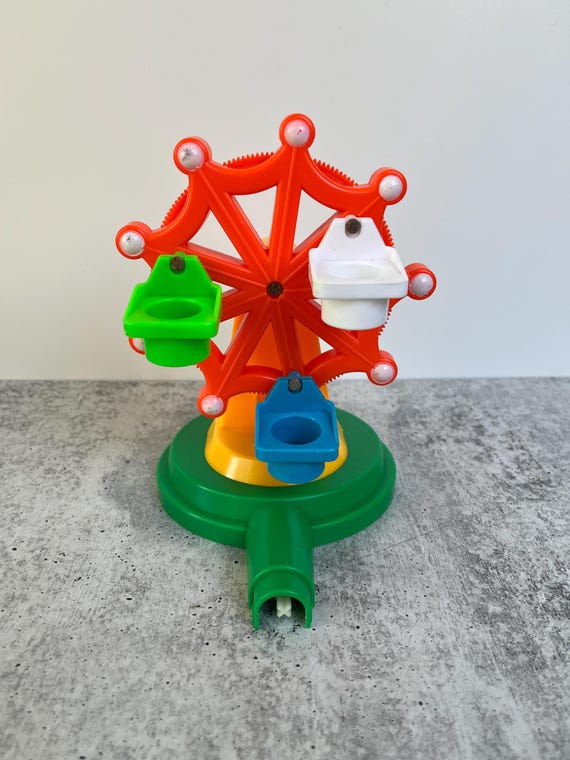 Disneyland Ferris Wheel Ride Replacement for Train Play Set, Vintage 1986 Playmates Replacement Piece, 1986 Disneyland Playset Train