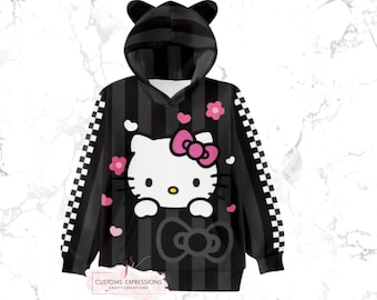 Girls hoodie cute cartoon kitty friends hoodie