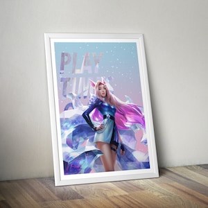 KDA ALL OUT Ahri Posters, League of Legends, LoL Poster, League of Legends Art, League Gifts