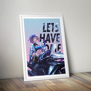 K/DA ALL OUT Akali Poster, League of Legends, LoL Poster, League of Legends Art, League Gifts