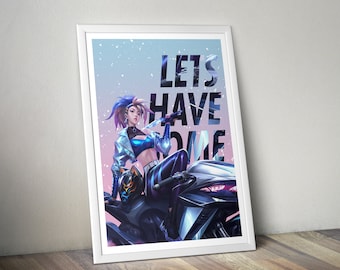 K/DA ALL OUT Akali Poster, League of Legends, LoL Poster, League of Legends Art, League Gifts