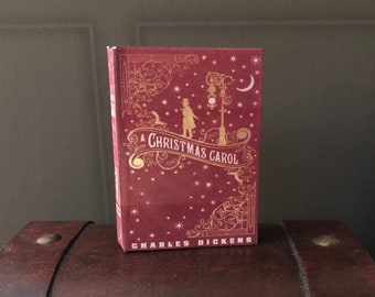 Miniature A Christmas Carol Book for 18 Inch Doll | Charles Dickens Tiny Classic | Victorian Doll Accessory | Mini Book | Dollhouse Decor