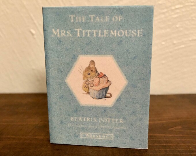 Mrs. Tittlemouse by Beatrix Potter miniature book for 18 inch Dolls 1:3 Scale