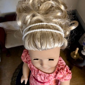 Pearl Double Strand Circlet Headband for 18 inch Dolls | Doll Jewelry