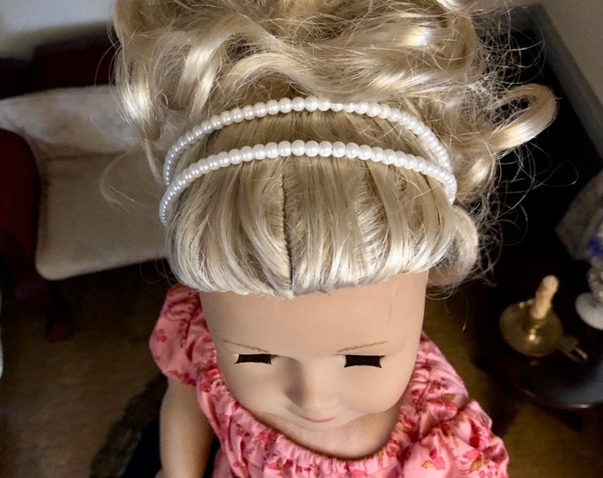 Pearl Double Strand Circlet Headband for 18 inch Dolls