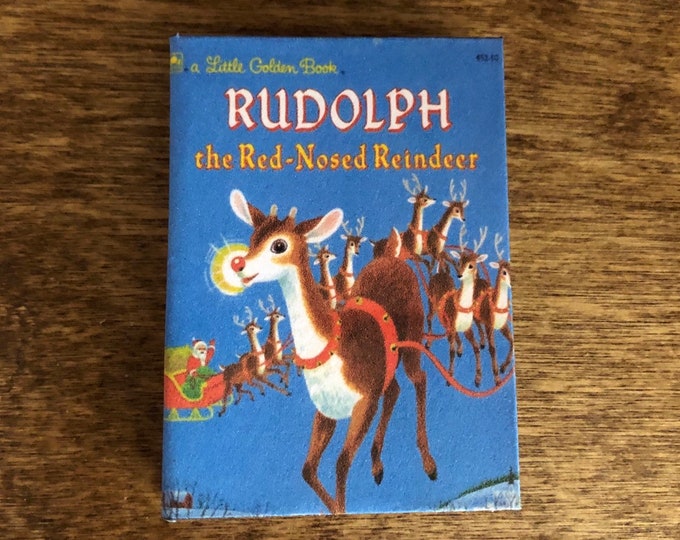 Rudolph Red-Nosed Reindeer doll sized miniature book for 18 inch  Dolls