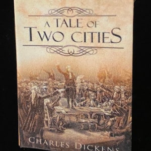 Charles Dickens' A Tale of Two Cities doll sized miniature book for 18 inch  Dolls 1:3 Scale