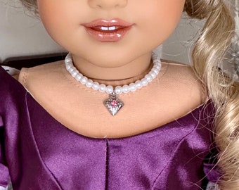 Pearl Charm Necklace for 18 inch Dolls | Doll Jewelry