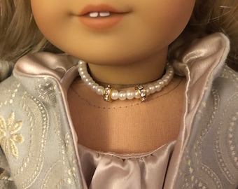 Pearl and Diamond Necklace for 18 inch  Dolls | Doll Jewelry