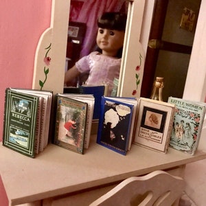 Miniature Classic Books for  Samantha 18 in Doll Book 1:3 Scale