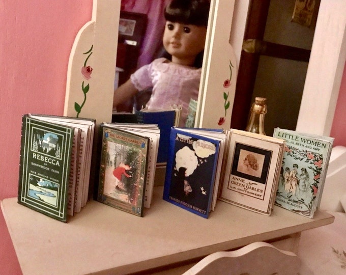 Miniature Classic Books for  Samantha 18 in Doll Book 1:3 Scale