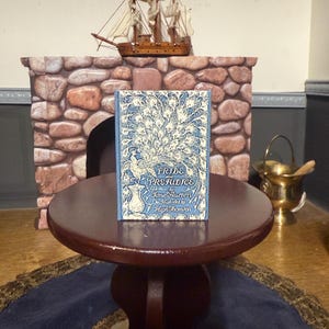 New!! NON OPENING Miniature Pride and Prejudice Book – Jane Austen – Dollhouse Scale Decorative Book – 3D Printed Inside – Peacock Cover