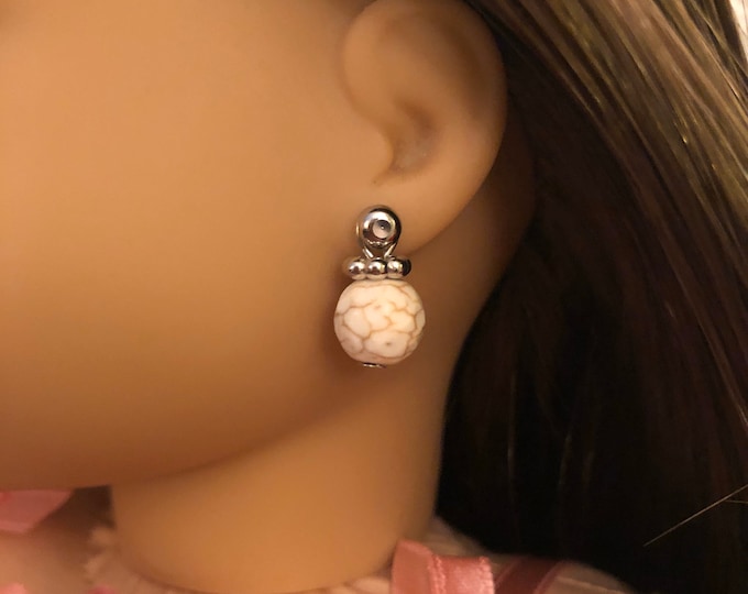 Marbled Pearl Earring Dangles for 18 inch  Dolls DANGLES ONLY