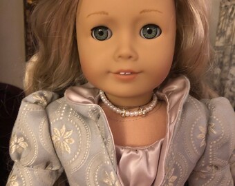 Pearl and Diamond Necklace for 18 inch American Girl Dolls