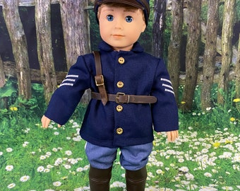 Civil War Uniform for 18 inch Boy Doll  (Made To Order 2 week turn around time)