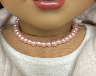 Pink Pearl Necklace for 18 inch American Girl Dolls | Doll Jewelry