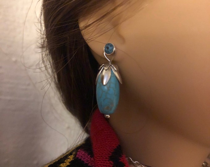 Turquoise Bead Earring Dangles for 18 inch  Dolls DANGLES ONLY