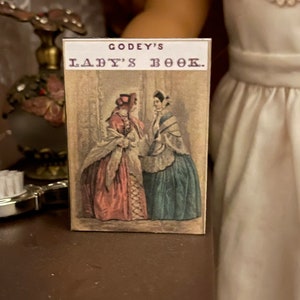 Godey’s Ladies Book Miniature Book for 18 inch dolls | 1:3 Scale | dollhouse accessories | miniature library