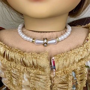 Fancy Pearl and Diamond Necklace for 18 inch Dolls Doll Jewelry AG Dolls image 1