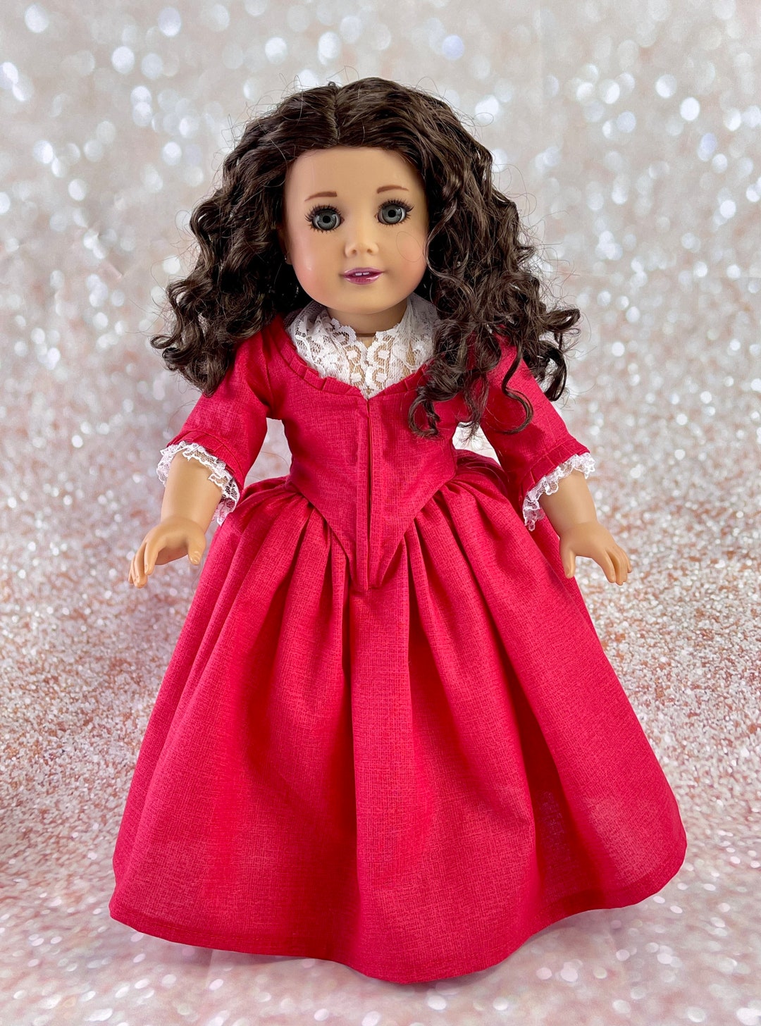 Outlander inspired 1770&#39;s Claire Fraser &#39;Drums of Autumn&#39; Gown for 18 Inch American Girl Dolls (Custom Order)