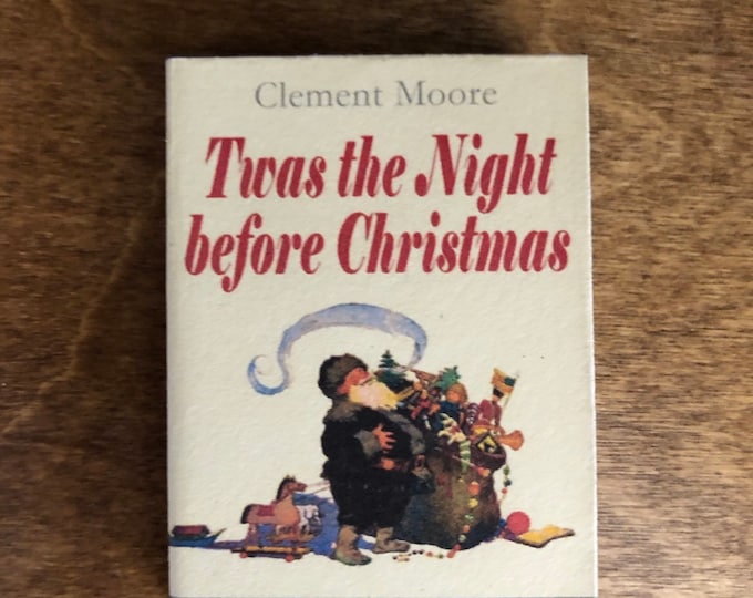 T'was The Night Before Christmas doll sized miniature book for 18 inch  Dolls 1:3 Scale