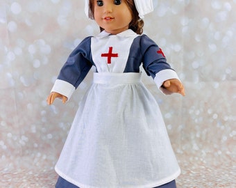 WW1 Nurse’s Uniform for 18 Inch Dolls (Made To Order 2 week turn around time)