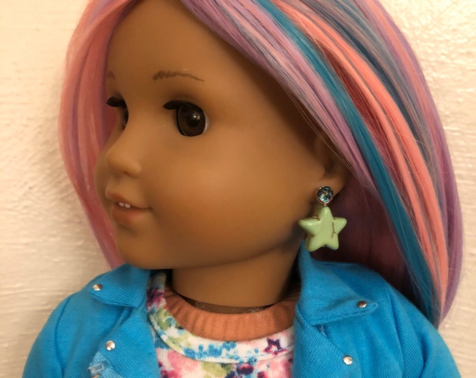 Green Star Earring Dangles for 18 inch American Girl Dolls