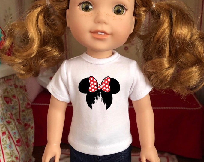 Mouse Ears Castle Doll Tshirt for Wellie Wisher  Dolls
