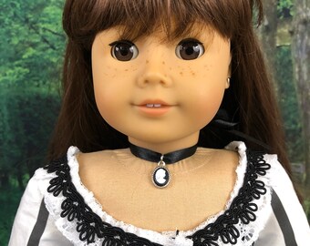 Black Cameo Choker Necklace for 18inch American Girl Dolls
