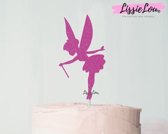 Fairy Birthday Cake Topper Glitter Card – LissieLou
