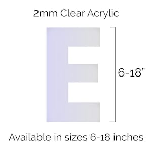 Acrílico Cake Shape Letter E Mold