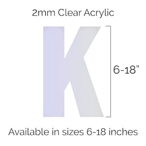 Molde de acrílico con forma de pastel letra K