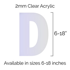 Molde de acrílico con forma de pastel letra D