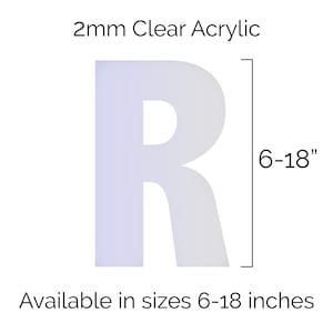 Molde de acrílico con forma de pastel letra R