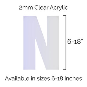 Acrylic Cake Shape Letter N Mold