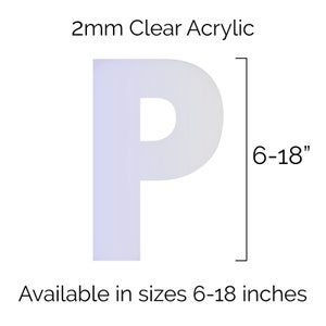 Molde de la letra P de la forma del pastel acrílico