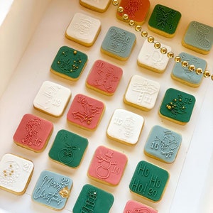 24 Days of Christmas Advent Calendar Cookie Embosser and Cutter Set by Cookie Concept, Christmas Cookie Cutter, Christmas Advent Calendar