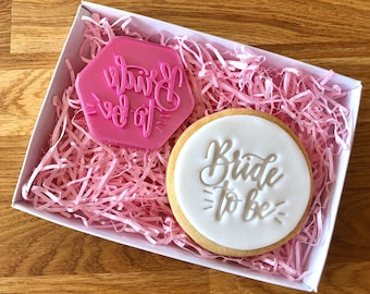 Braut zu Werden Keksstempel, Fondant Stempel, Fondant Cookie Stempel, Braut Cookie Stempel, Junggesellinnenstempel, Icing Embosser, Cookie Cutter