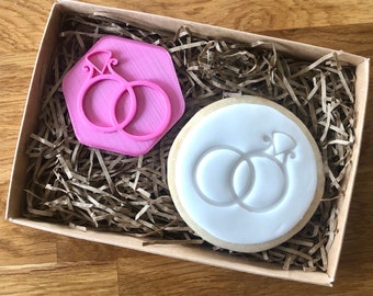 Wedding Rings Cookie Stamp, Wedding Cookie Stamp, Fondant Embosser, Wedding Icing Stamp, Cookie Cutter, Wedding Cookie Embosser, Icing Stamp